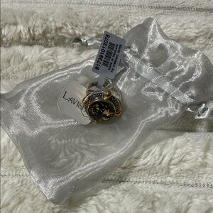 Lavish Black and Gold Statement Ring